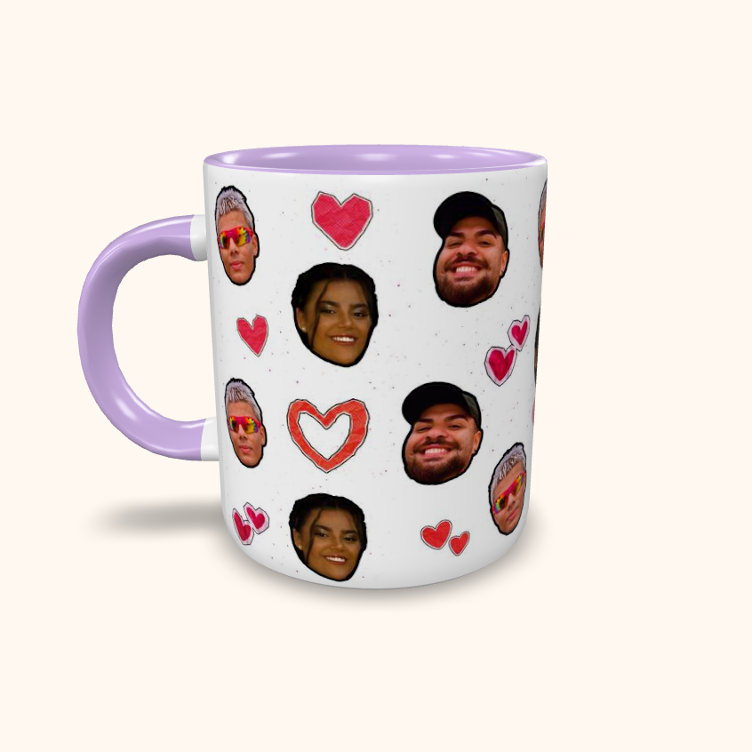Caneca de Cerâmica Dia das Mães - Personalizada Rostos