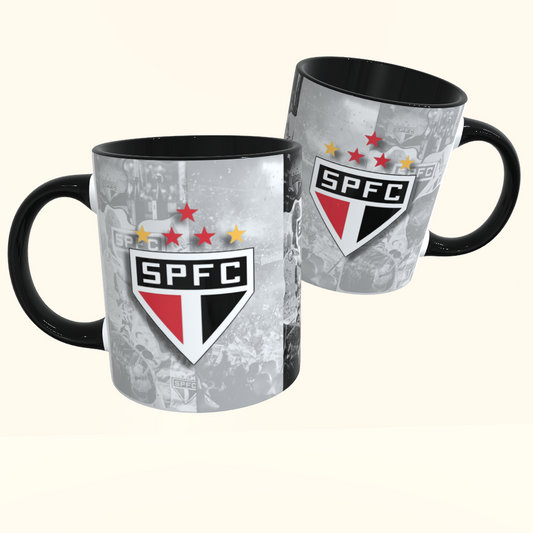Caneca de Cerâmica Futebol - São Paulo - Brasão