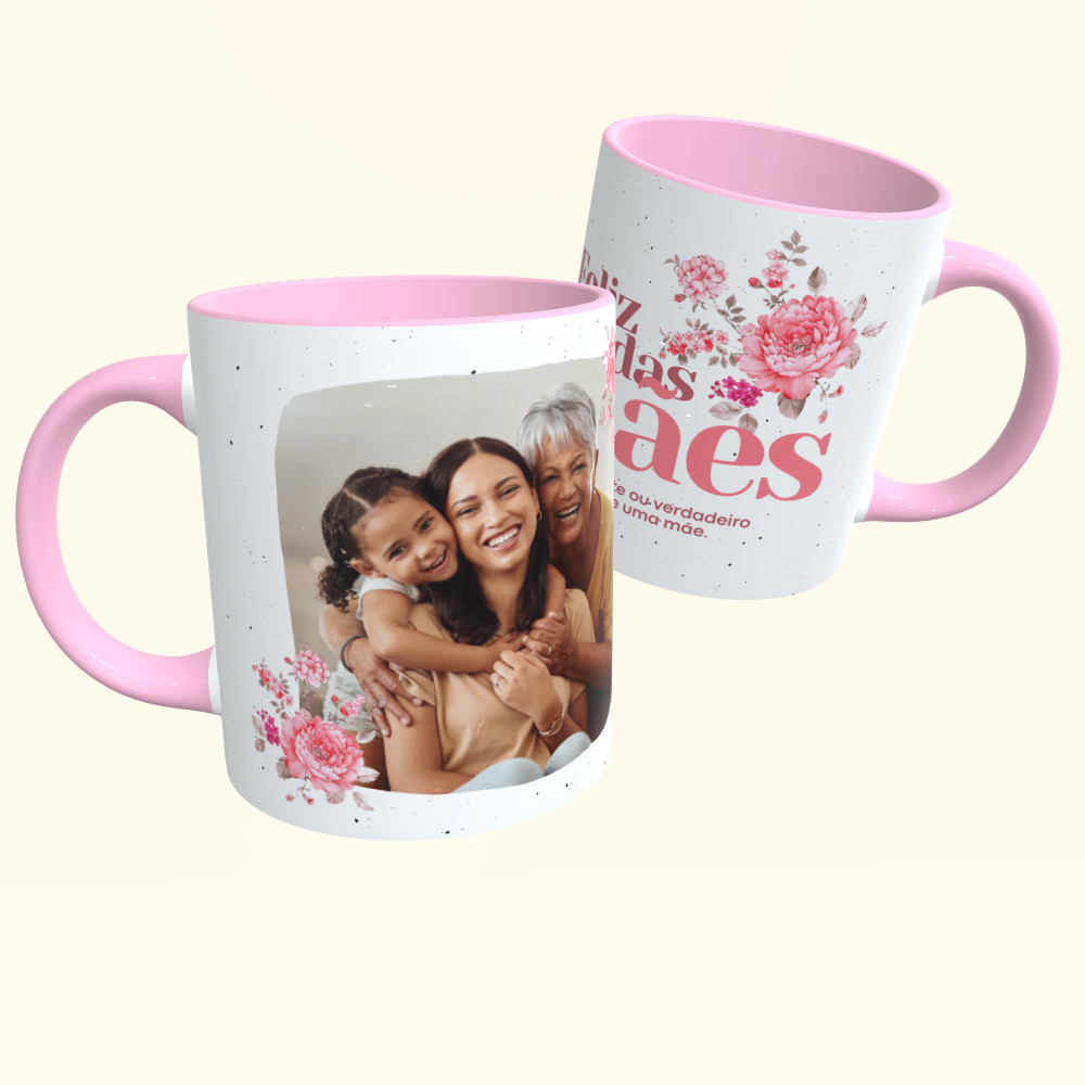 Caneca de Cerâmica Personalizada Dia das Mães - Feliz dia das Mães
