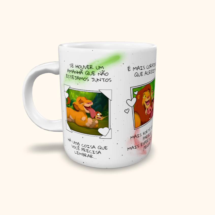 Caneca de Cerâmica Rei Leão - Se Houver um Amanhã