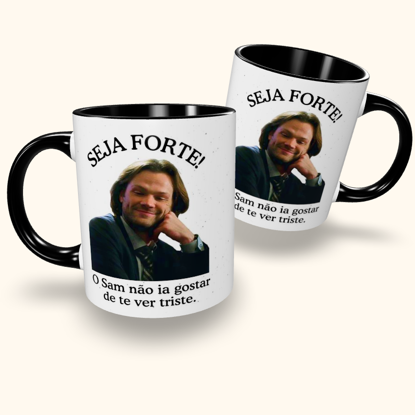 Caneca de Cerâmica Seja Forte Supernatural - Sam
