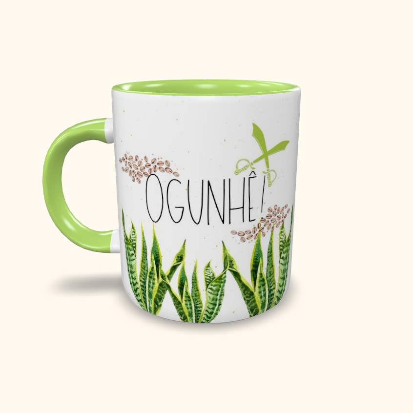 Caneca de Cerâmica Saudação - Ogum