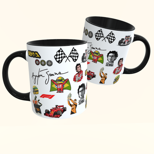 Caneca de Cerâmica Ayrton Senna