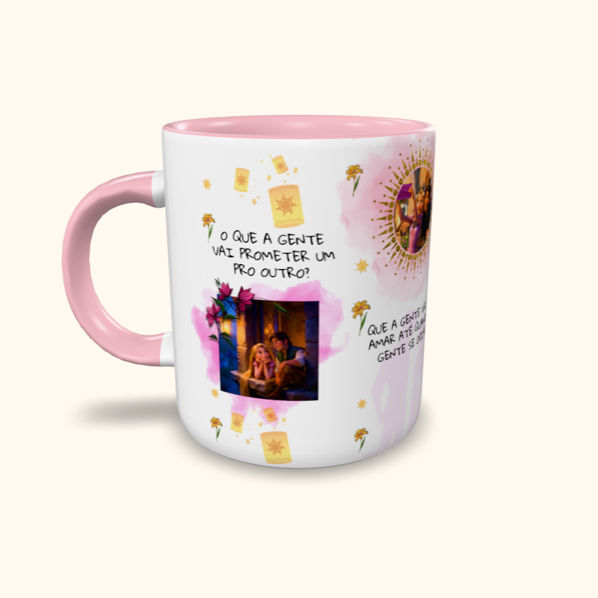 Caneca de Cerâmica Enrolados - O que a gente vai prometer