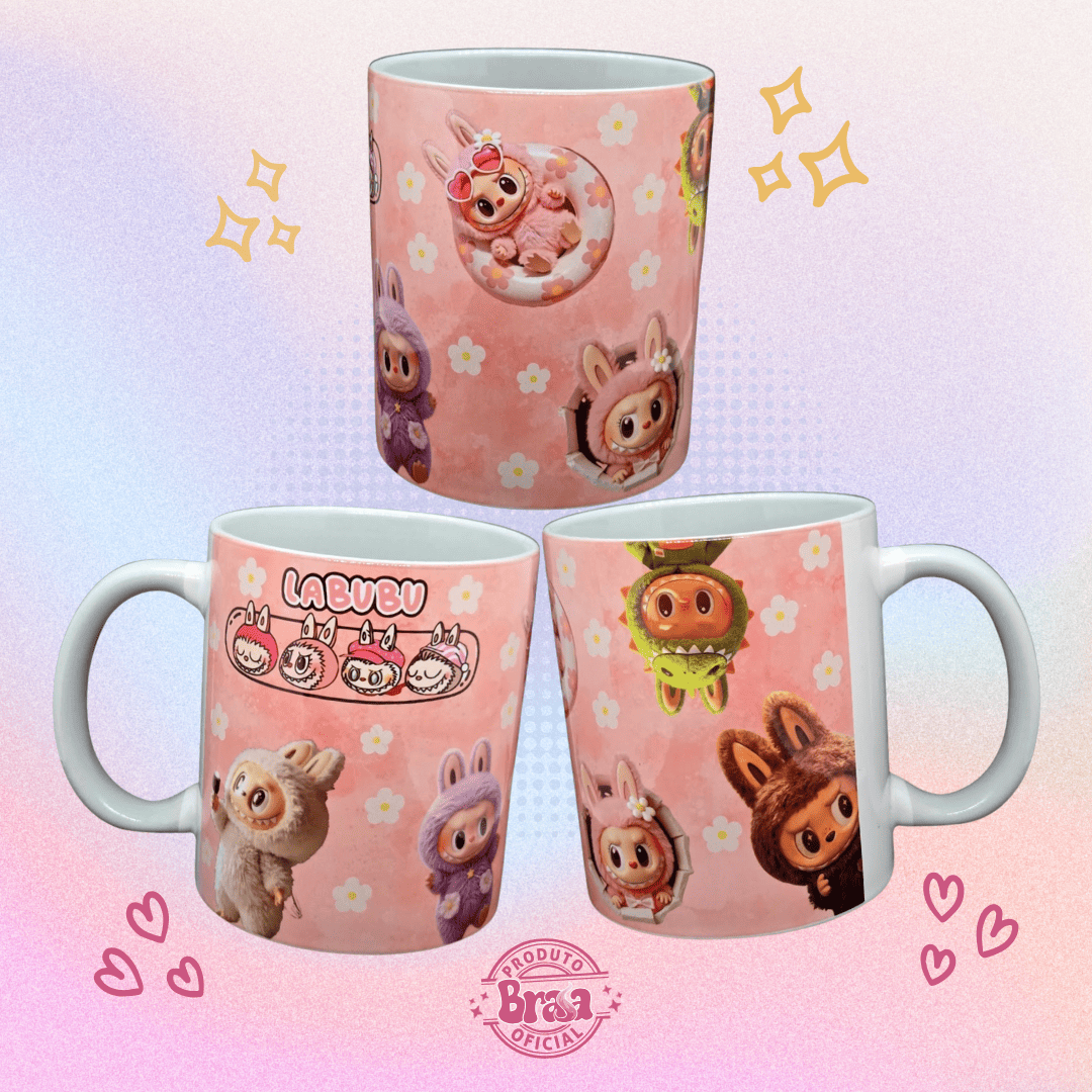 Caneca de Cerâmica Labubu