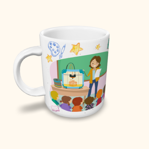 Caneca de Cerâmica Dia dos Professores - Conhecimento