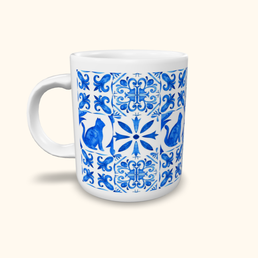 Caneca de Cerâmica Azulejos portugueses