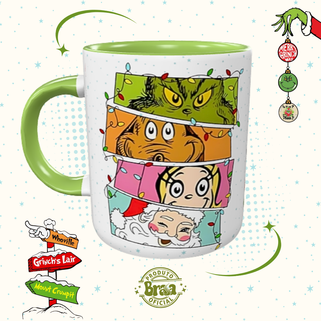 Caneca de Cerâmica Grinchmas