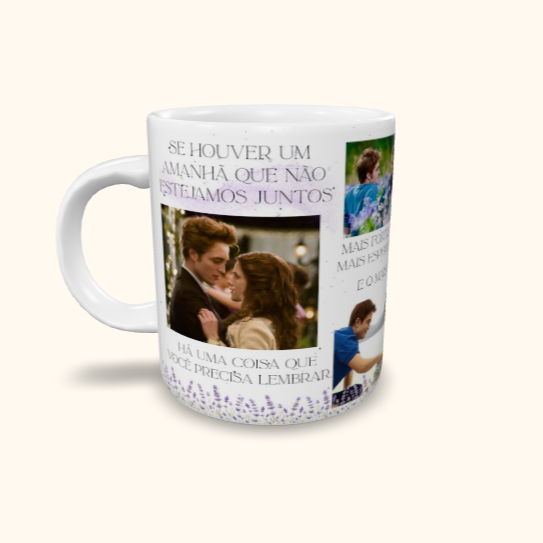 Caneca de Cerâmica Edward e Bella - Se Houver um amanhã