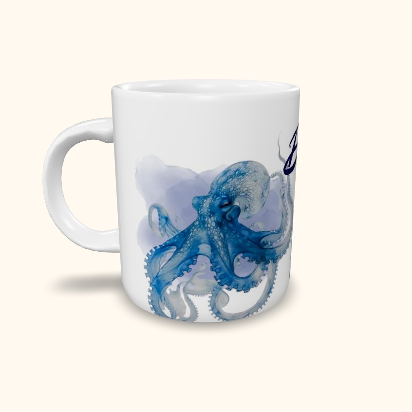 Caneca de Cerâmica Personalizada - Animais Aquáticos