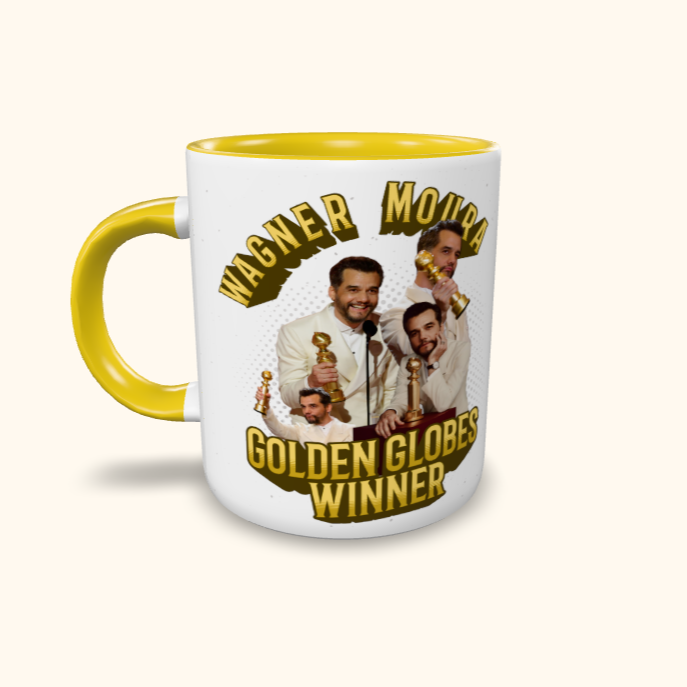 Caneca de Cerâmica Wagner Moura - Golden Globes Winner
