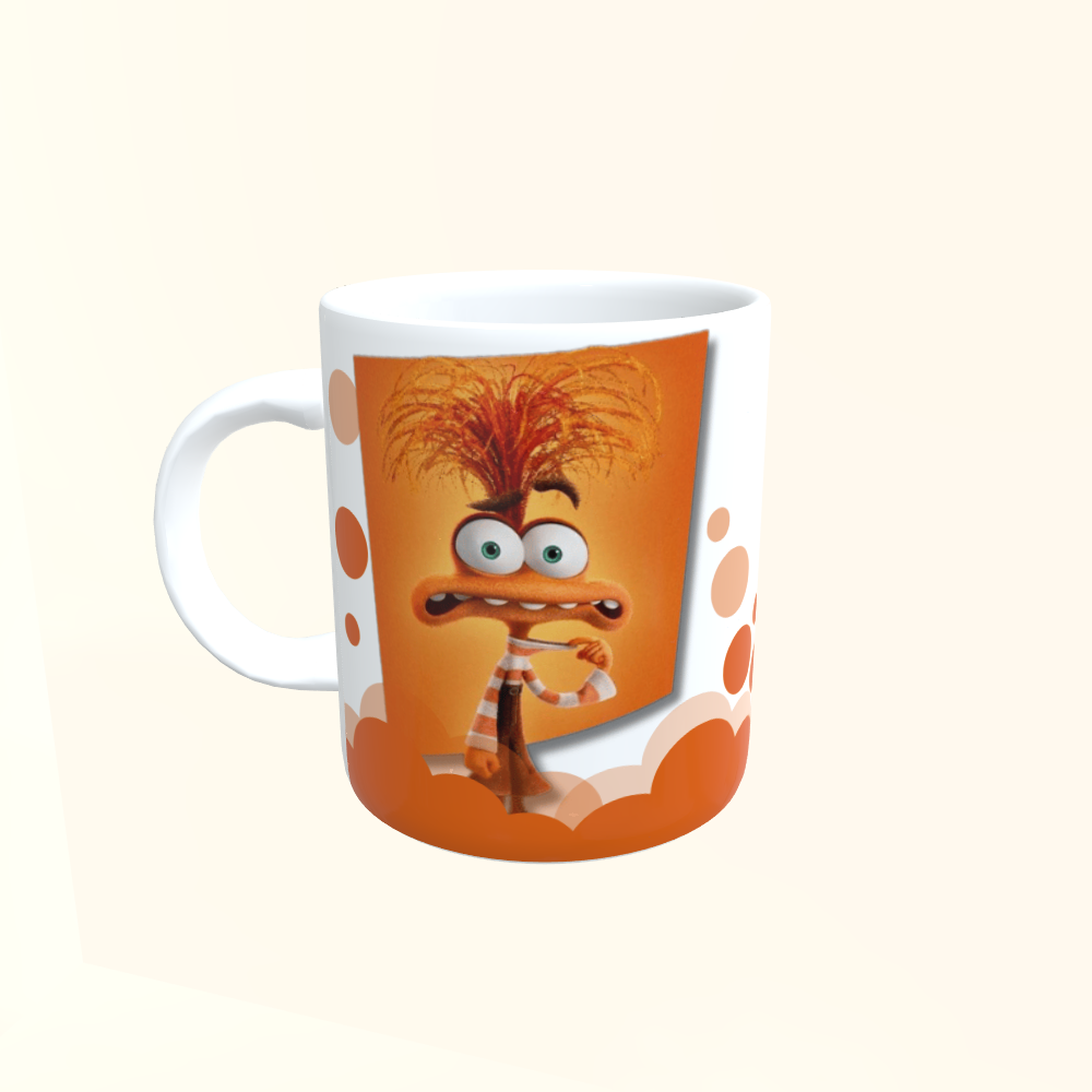 Caneca de Cerâmica Divertidamente - Ansiedade - Frase