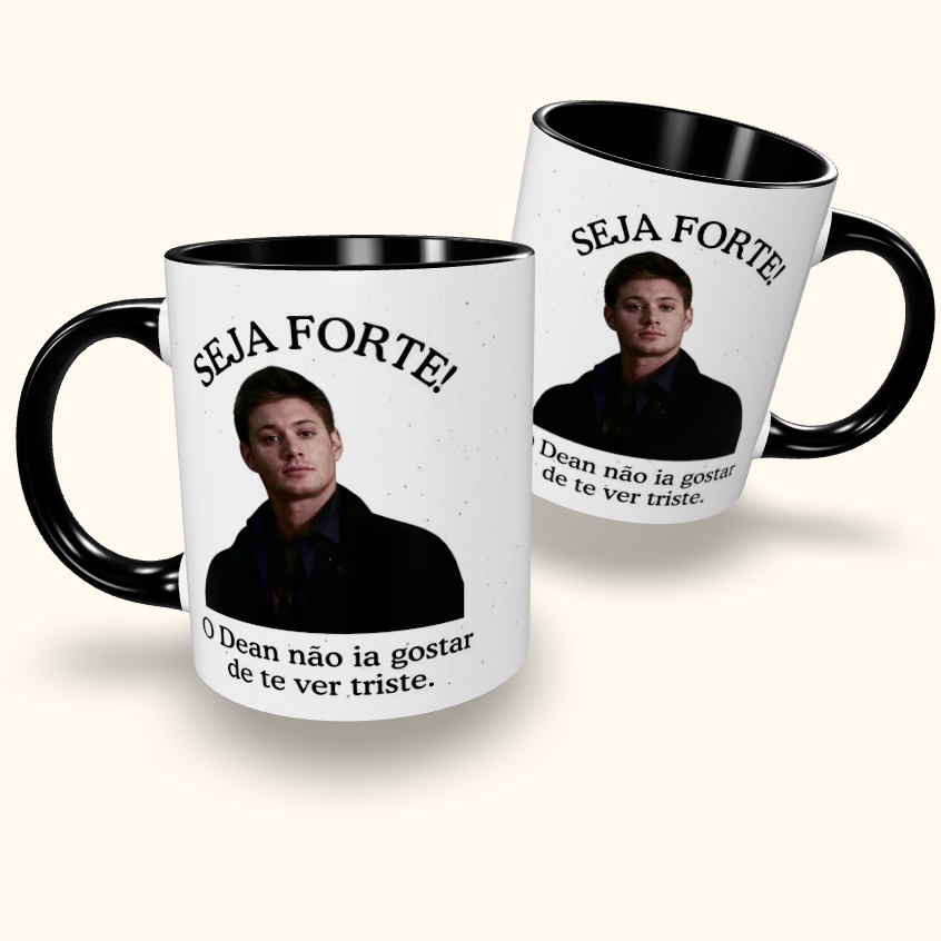 Caneca de Cerâmica Seja Forte Supernatural - Dean