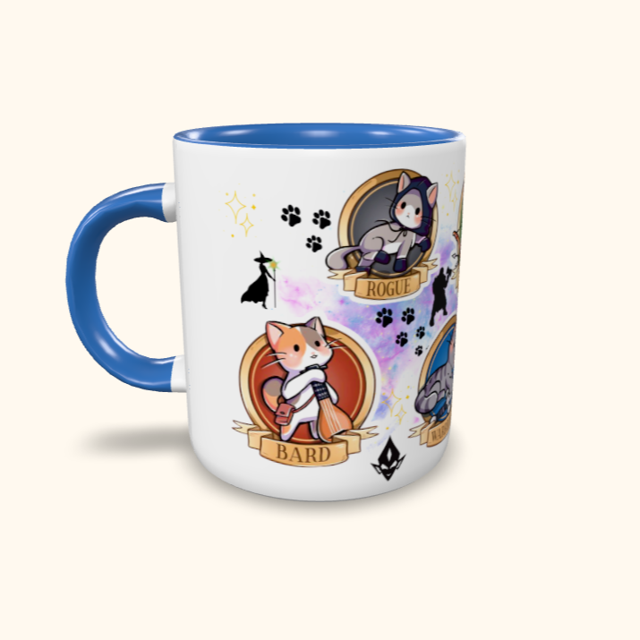 Caneca de Cerâmica RPG Meow