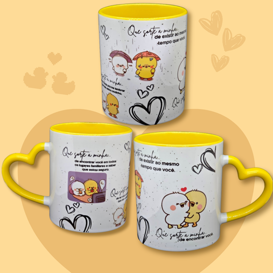 Caneca de Cerâmica Dia dos Namorados - Pato-da vida