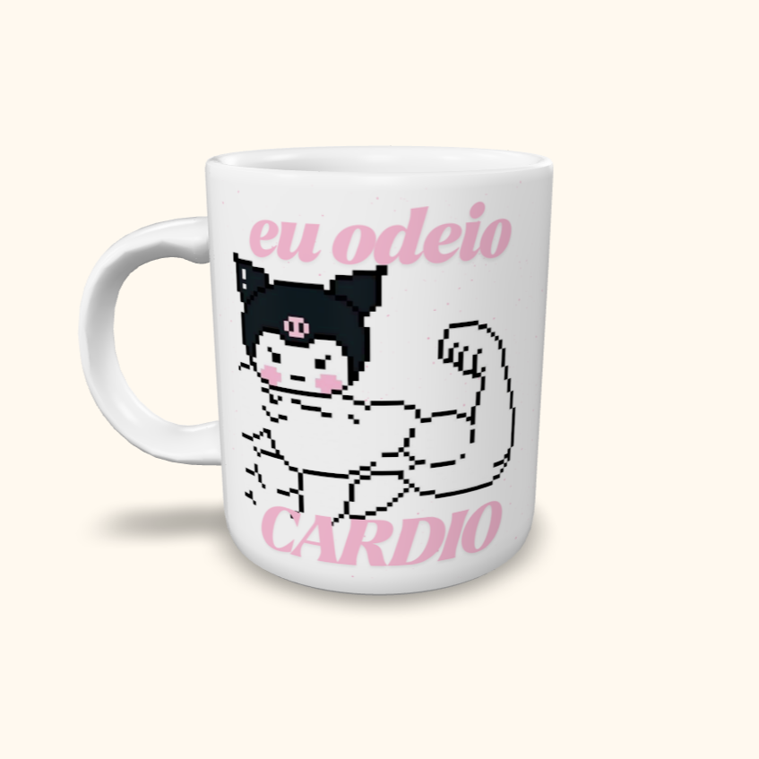 Caneca de Cerâmica Eu odeio cardio