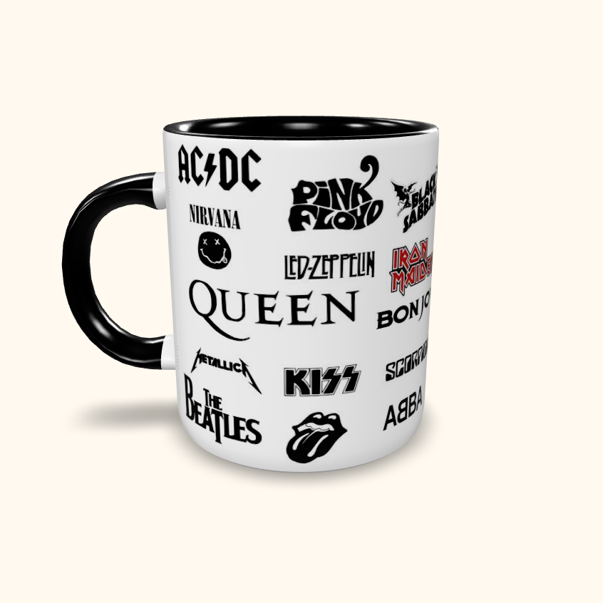 Caneca de Cerâmica Bom Dia - Rock!