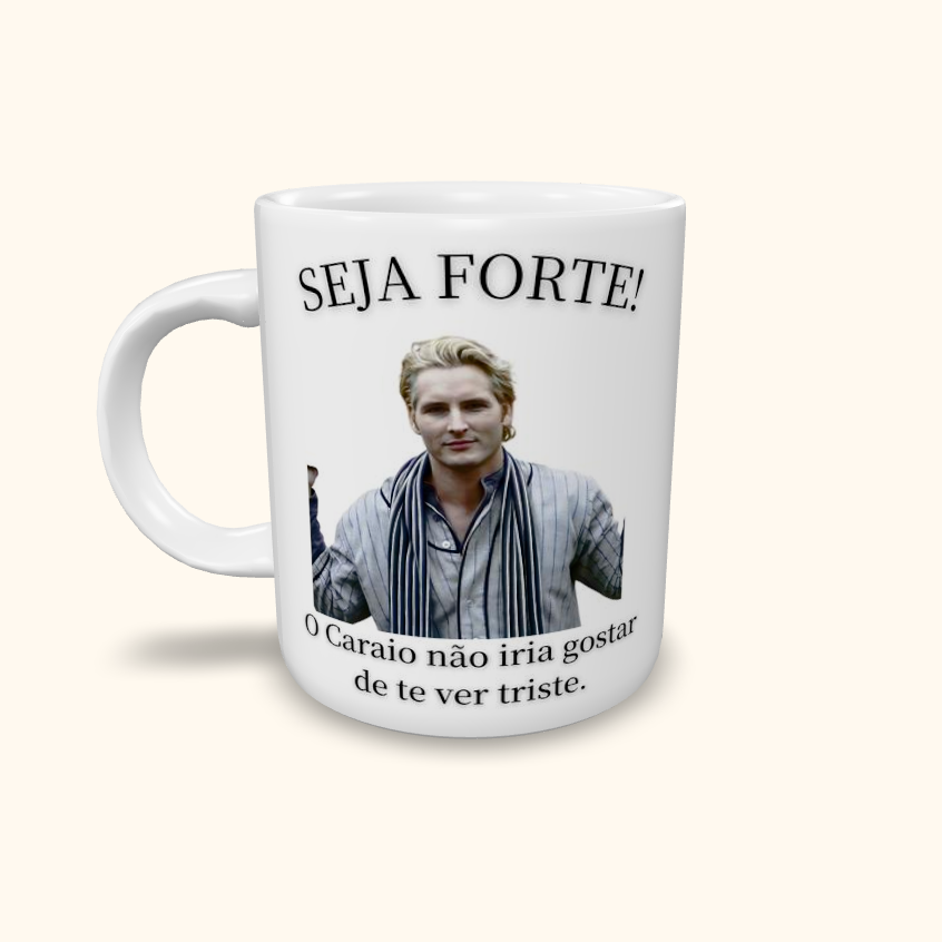 Caneca de Cerâmica Seja Forte Crepúsculo - Caraio