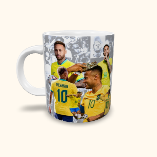 Caneca de Cerâmica Futebol - Neymar - Brasil