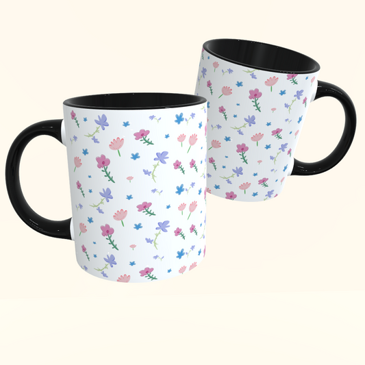 Caneca de Cerâmica Flores