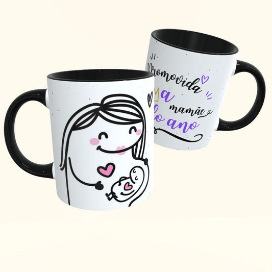 Caneca de Cerâmica Promovida a mamãe do ano
