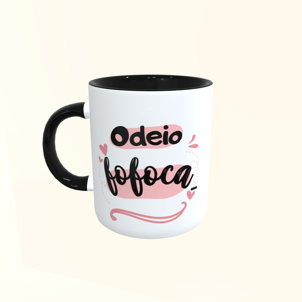Caneca de Cerâmica Odeio fofoca... mal contada